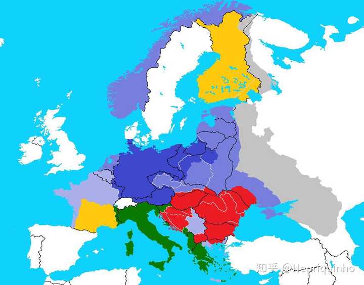 德国在此时期的领土只计算图中深蓝色的部分,即"大德意志国 gro