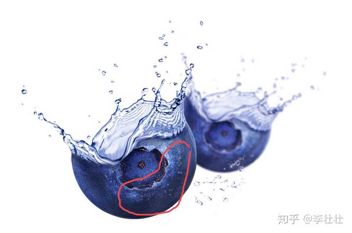 给蓝莓表面添加水滴等装饰