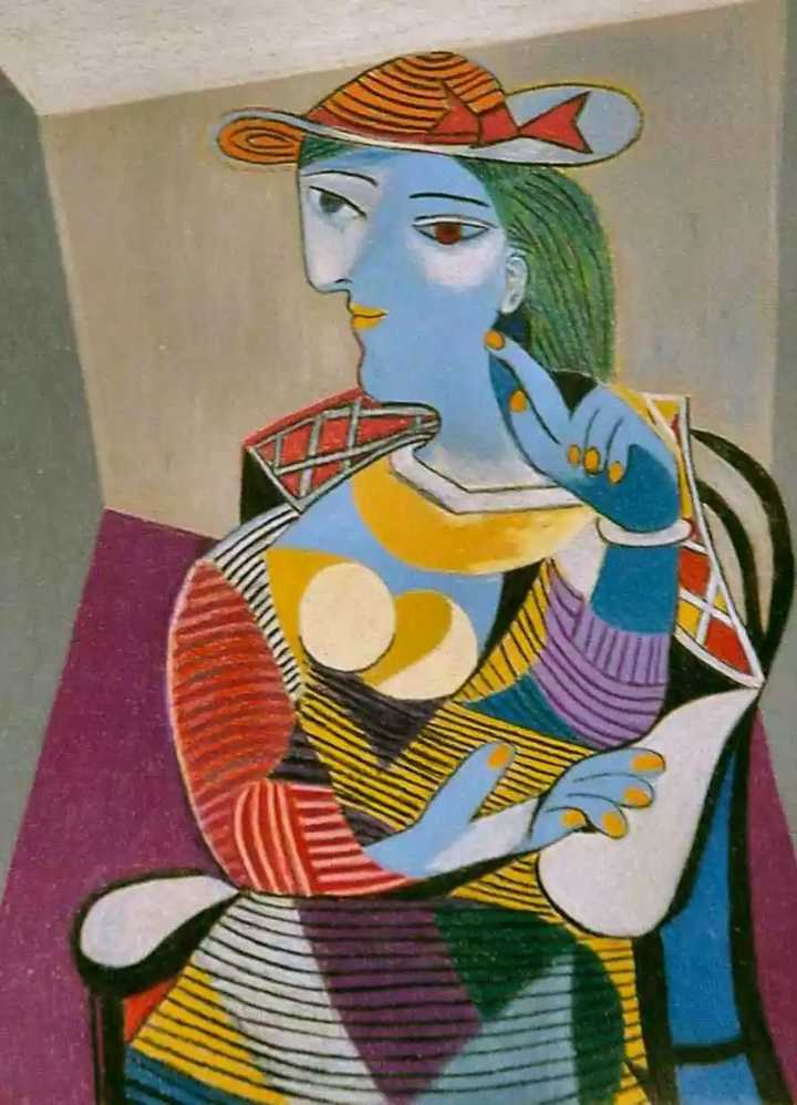 《坐着的女人》,毕加索,1937