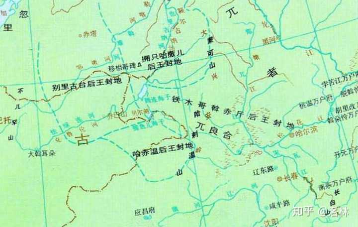 朵颜三卫被视作明朝国土,但其位置却被错误的标注在了大宁附近(此时