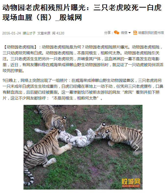 如何看待宁波动物园老虎咬人导致老虎被击毙事件?