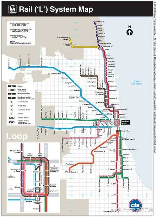 芝加哥地铁线路图