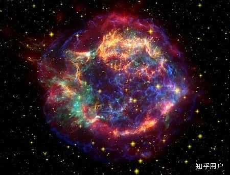 仙女座中的一个超新星遗迹,中间可能是一颗脉冲星