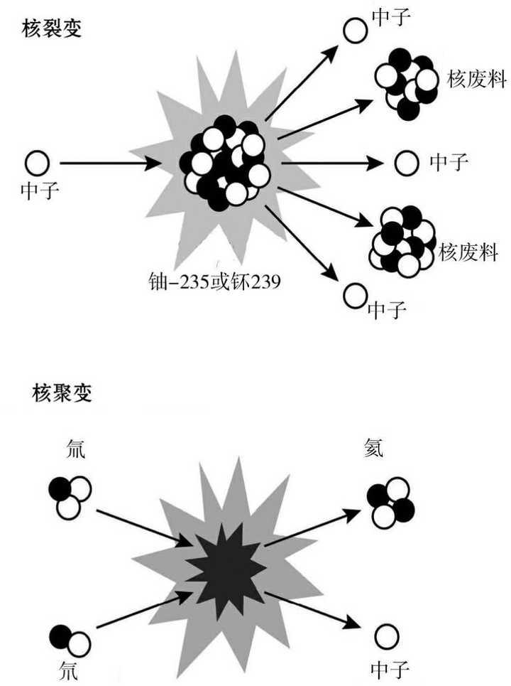 在核裂变反应中,一个被称为中子的亚原子粒子撞击核燃料,从而释放