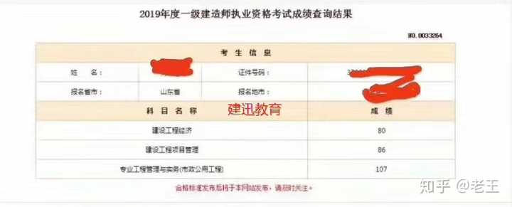 2019年一建成绩什么时候公布?