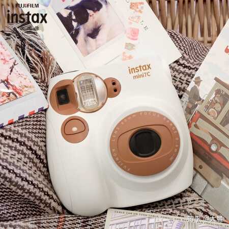 富士instax 立拍立得 mini7c 相机 奶咖色