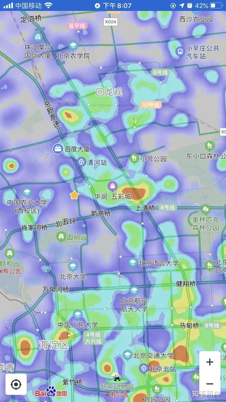 百度地图的app怎么看不到热力图?