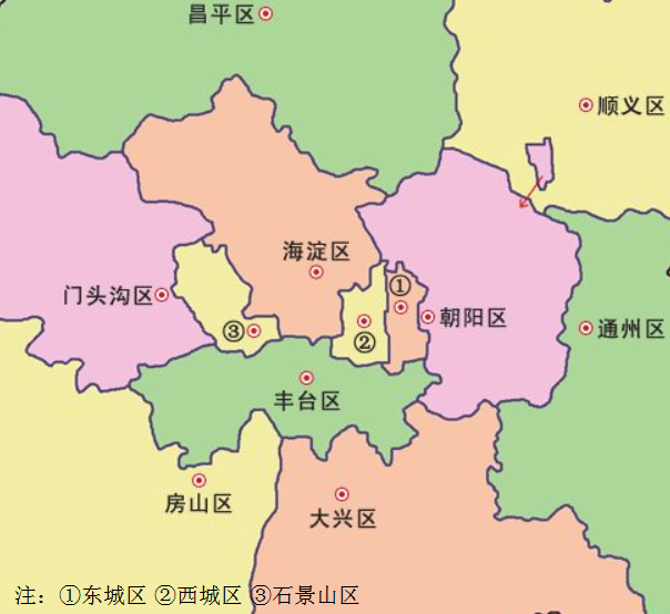 北京市行政区图