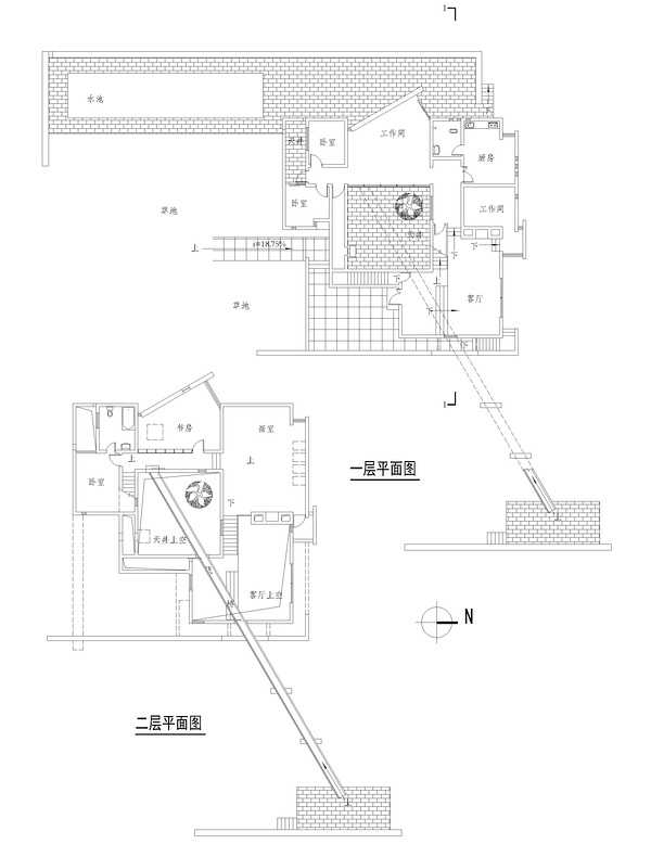 从前往后依次是博物馆,纪念品商店,食堂.从轴测已经可以读出一些端倪.