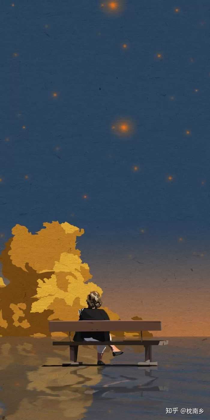 有没有像这张图片这样的,深色底图案在下部的手机壁纸