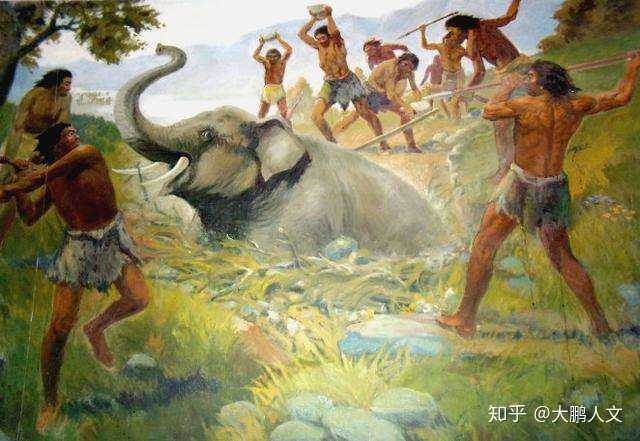 古人类捕猎大象