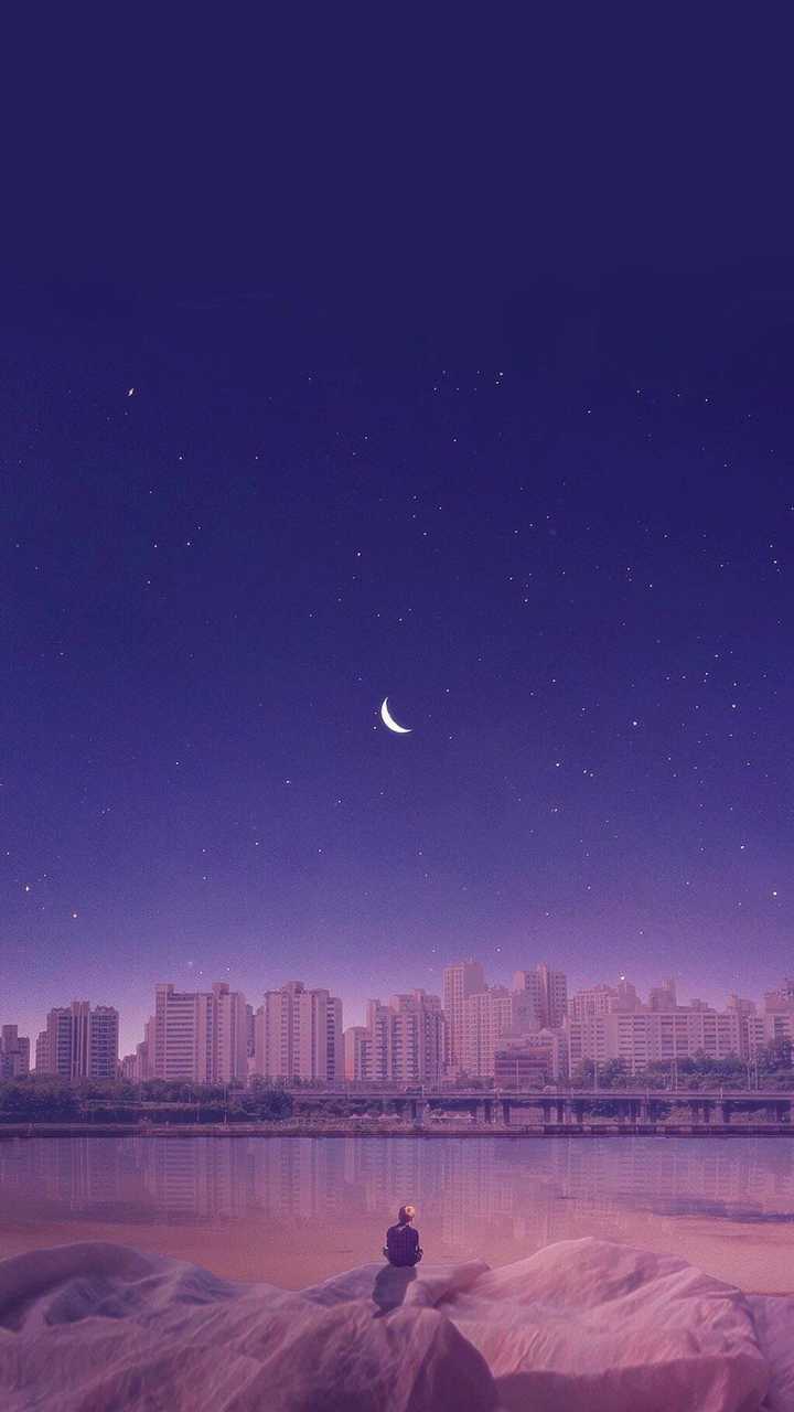 有哪些好看的关于星星月亮的壁纸?
