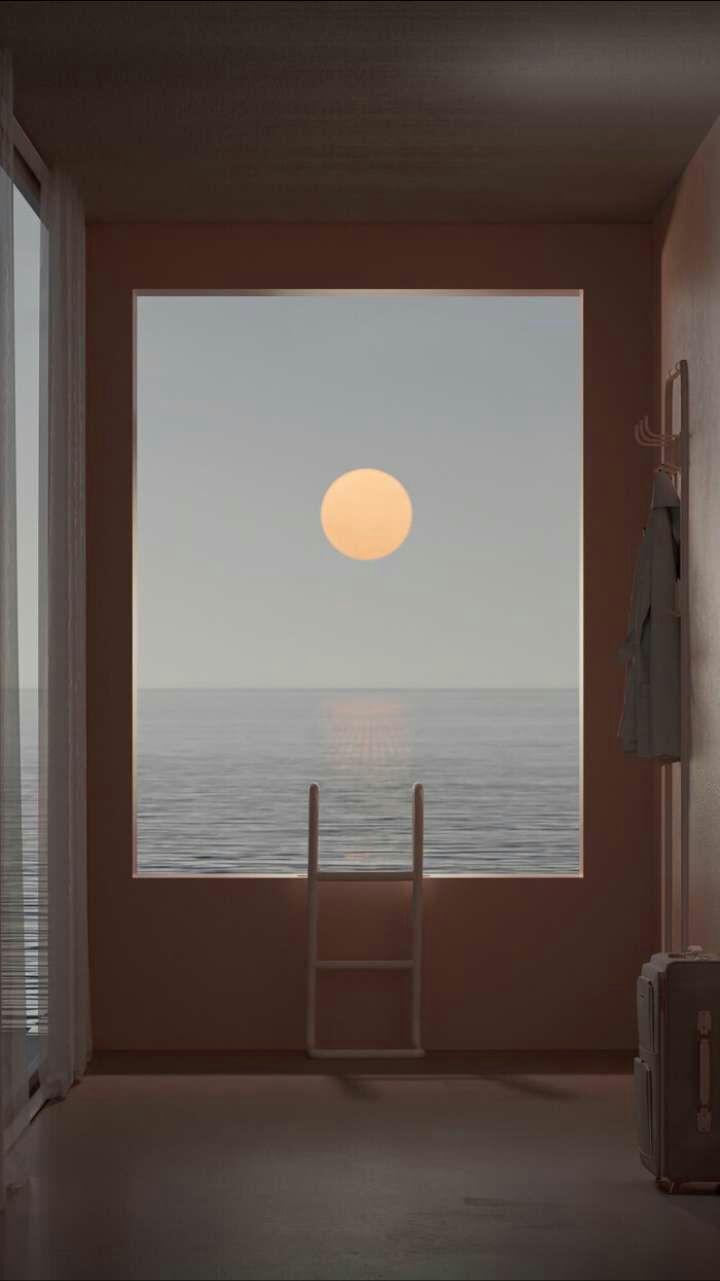 我一直想从你的窗子里看月亮