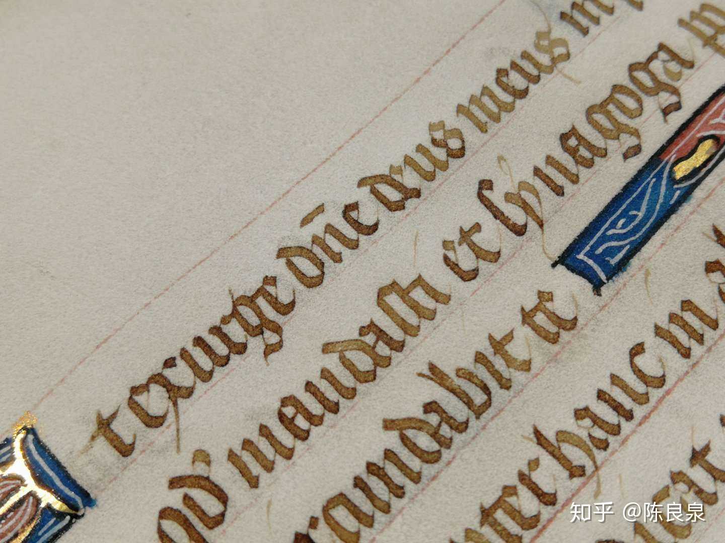 约1430年法国巴黎抄制的《圣经·诗篇》内容羊皮纸单页.