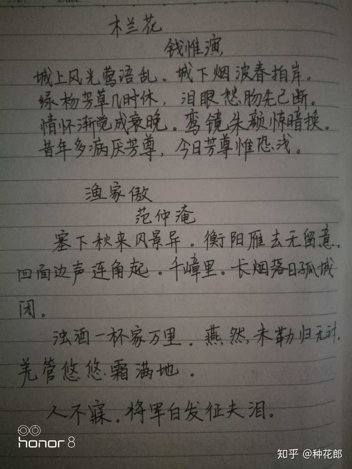 抄写古诗词用什么样的格式最美观?