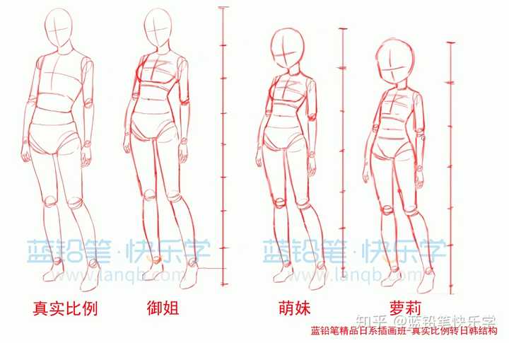 日系人体比例介于5头身到8头身之间.