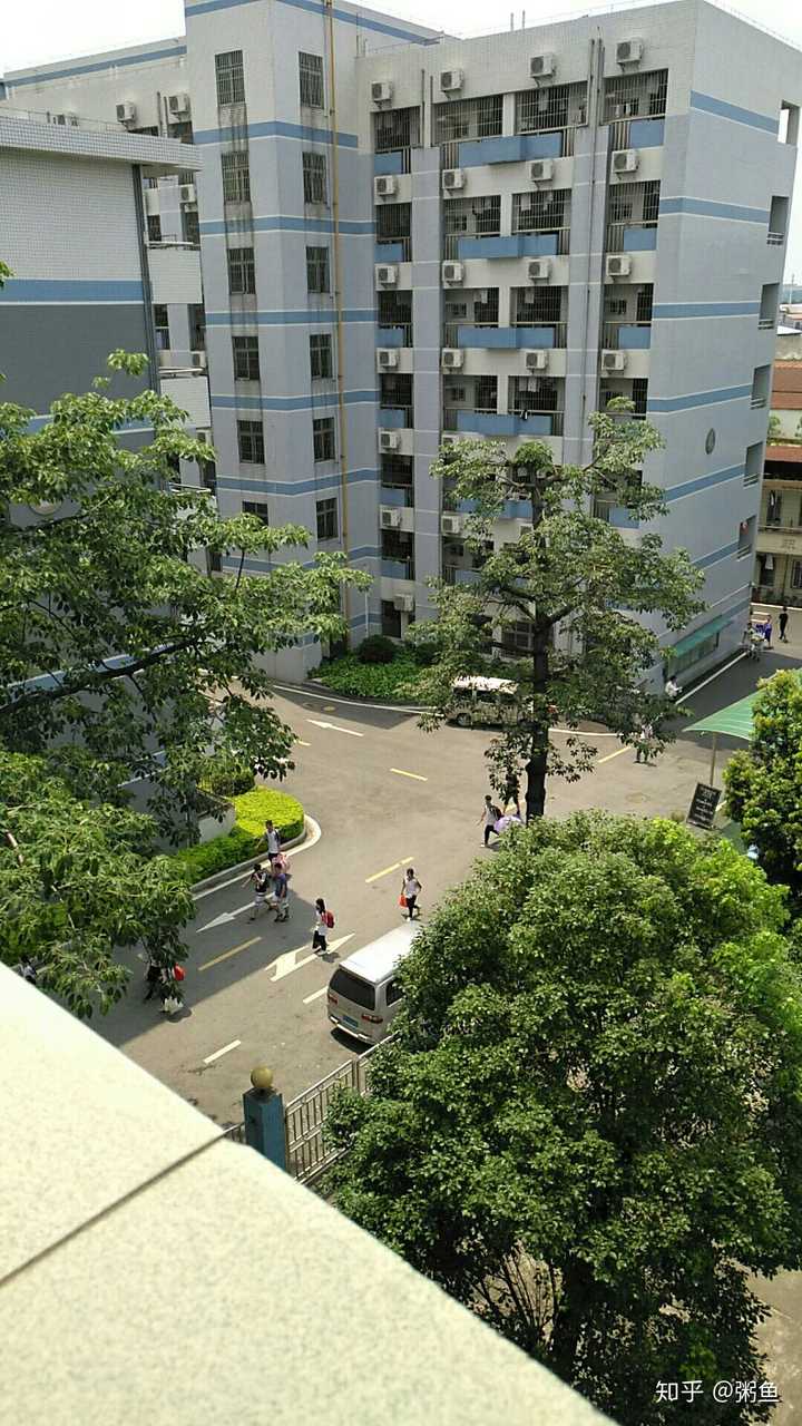 宿舍上楼往下看
