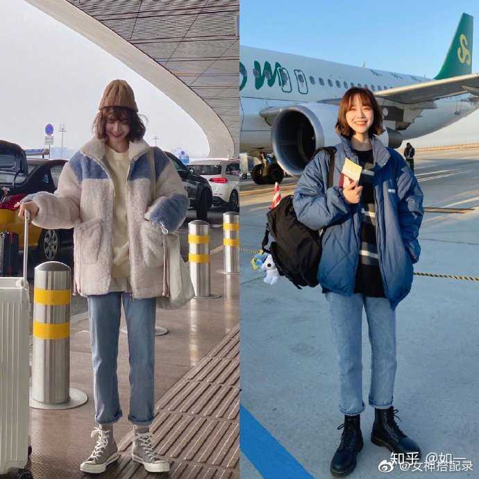 白色或米色直筒裤 穿靴子 板鞋都可 或者黑色阔腿裤拖地(不要太肥)