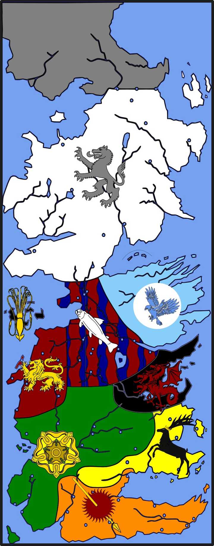 七大王国行政地图