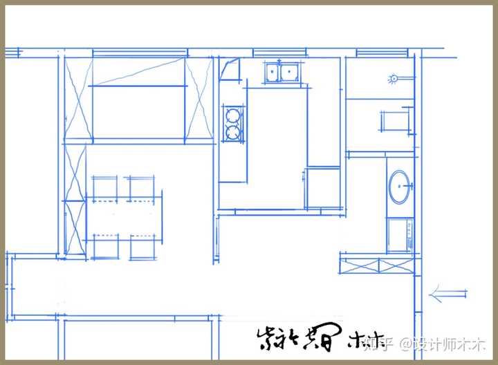 封闭式厨房平面布置