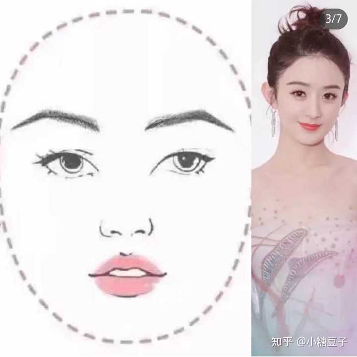c型 圆下巴=圆形脸 适合眉形:欧式挑眉,弯月眉  让五官更加立体