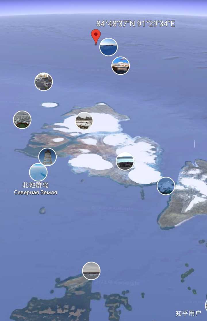 看下北地群岛的纬度,近北极点了.