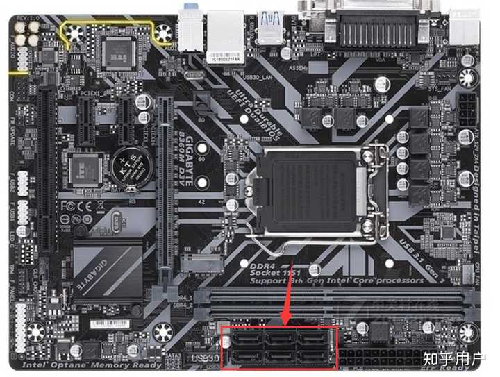 技嘉b360md3v的接口机械接口在哪?