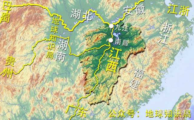 江西地理位置怎么样,为什么会落后?