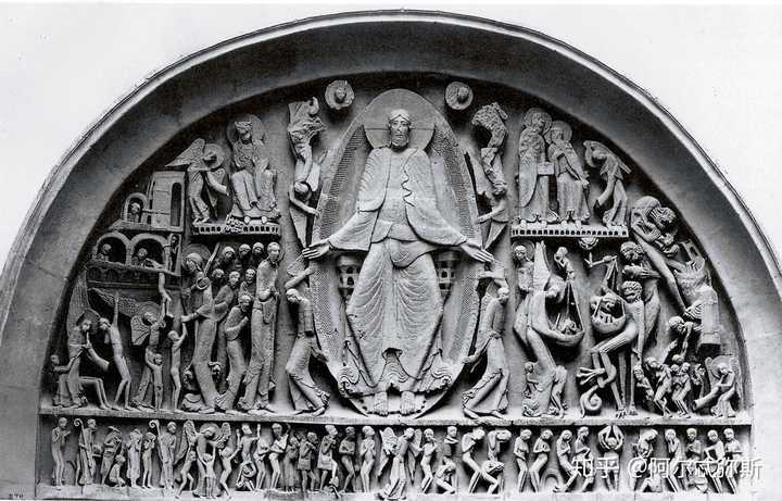《吉斯勒贝尔:最后的审判》,约1120~1135年,法国奥坦圣拉萨路教堂