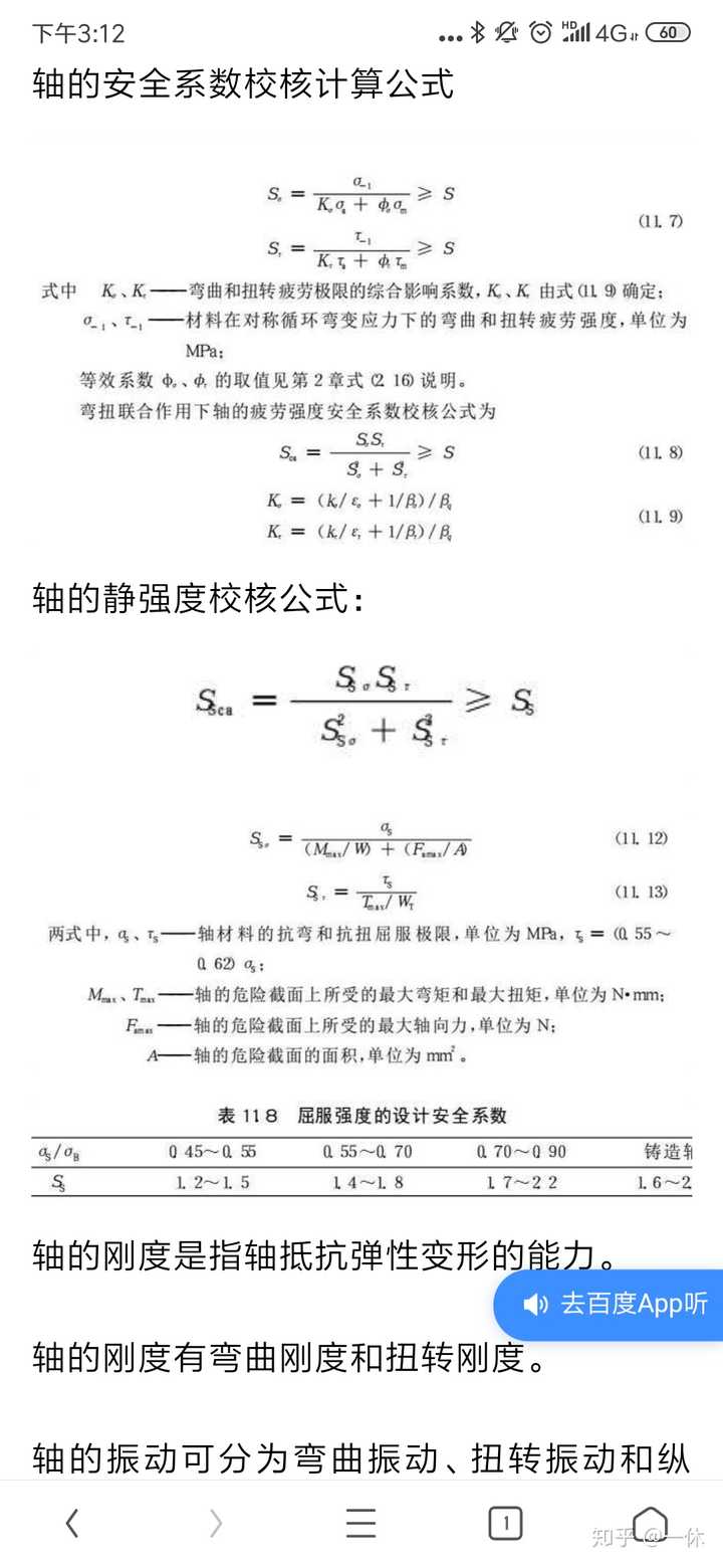 轴大径44 小径30 空心 扭矩2000 算安全系数 求公示就行.