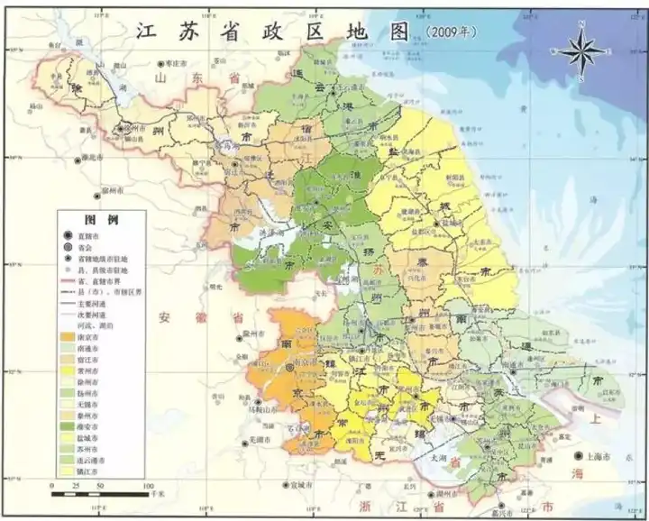 现在的苏南行政区划