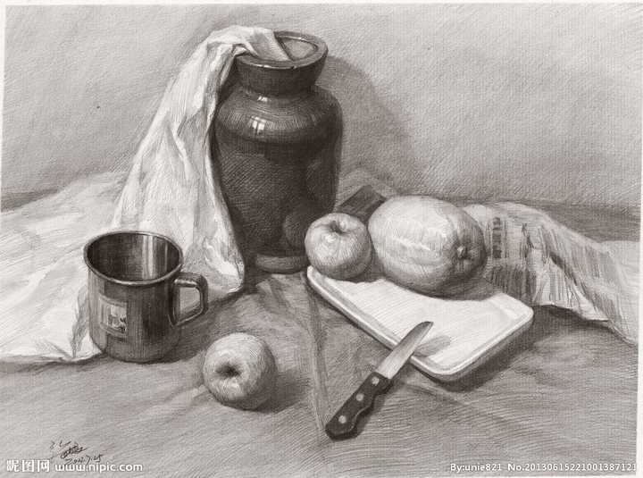 素描静物