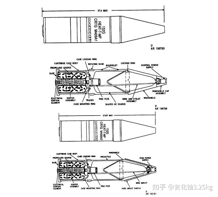 美国152mm heat-t-mp m409 heat