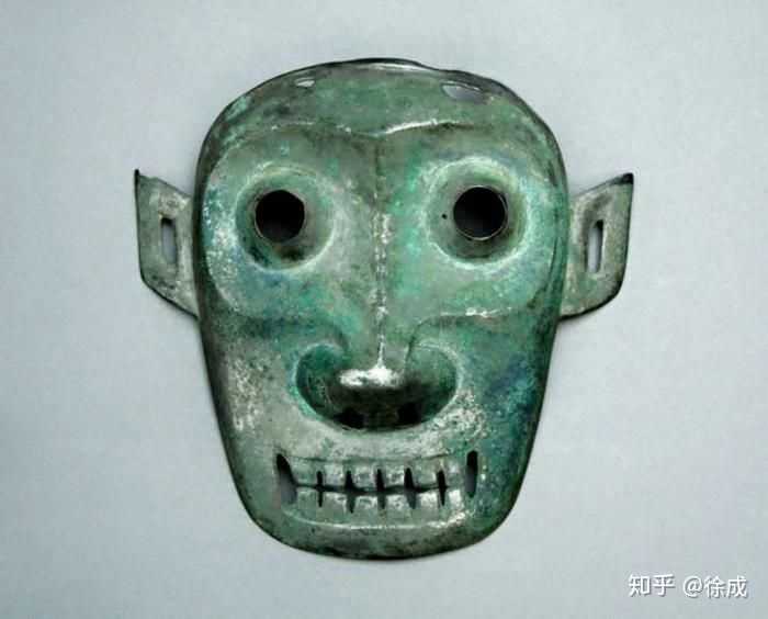 青铜面具,商代晚期,汉中城固出土