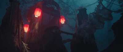 一是黑山老妖手下的迎亲队伍,几次出场都将这种"中国鬼怪文化"的特质