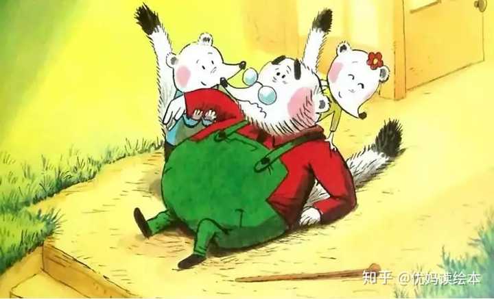 爸爸带着淘气的小狼回家后,爷爷一下子瘫坐在地上,足以表现出爷爷对狼