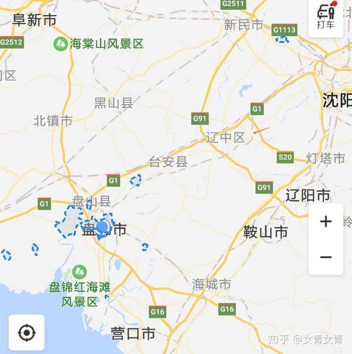 上图是辽宁省盘锦市兴隆台区在百度地图的搜索结果.