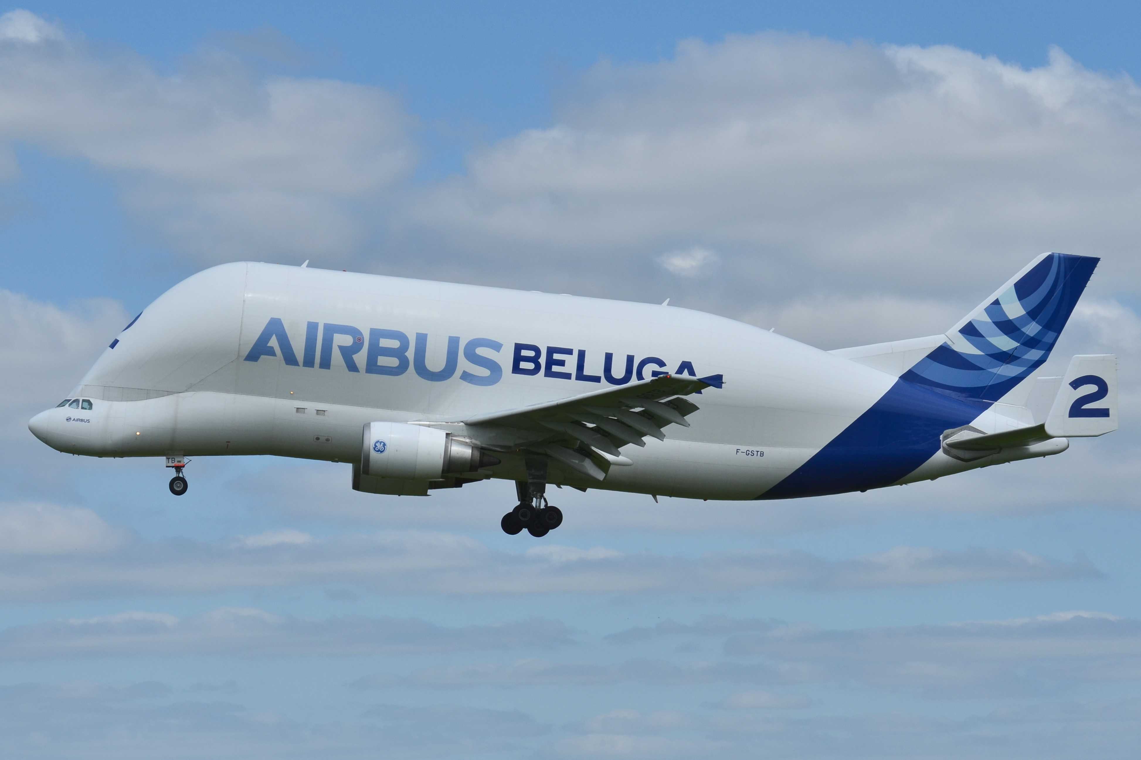 上图:空客a300- 600st,又叫"大白鲸 beluga".