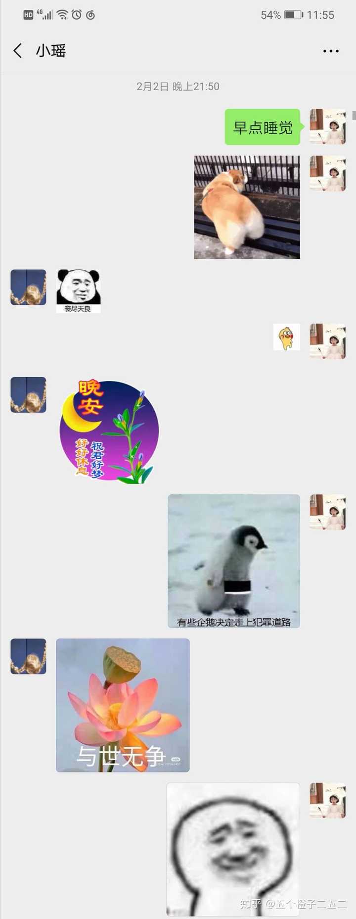 她那些老土的表情包