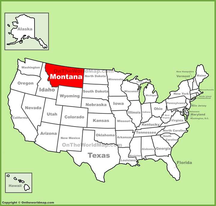 首先这是美国蒙大拿州的位置.