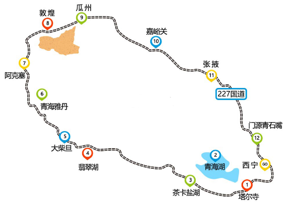 甘肃青海西北大环线线路及时间安排介绍