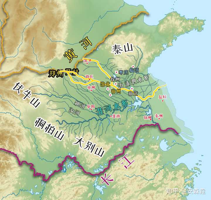 800年前南宋时期黄河的夺淮入海.