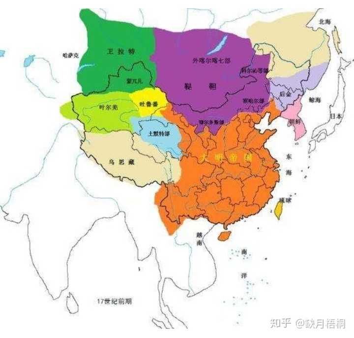 这是你以为的明朝地图.