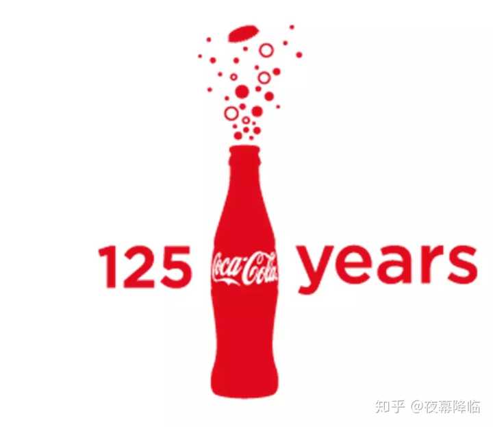 2011 可口可乐125周年特制logo是一个喷涌着气泡的可口可乐瓶体被125