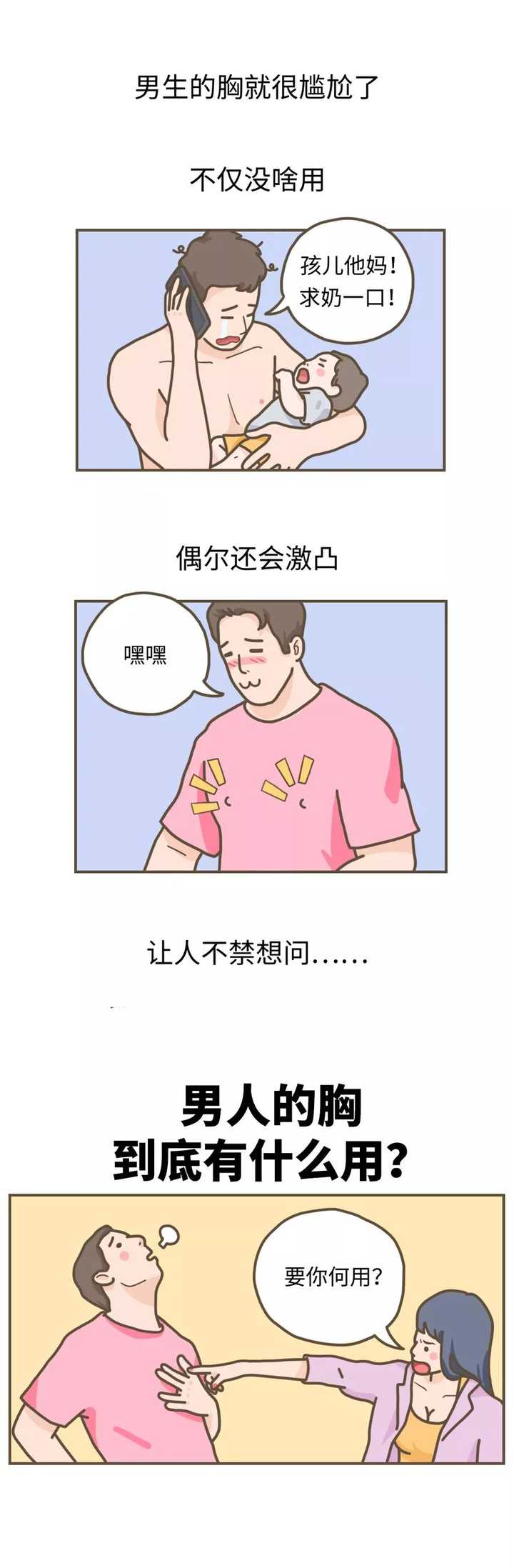 男人的胸,是用来长大的. 是不是不太明白我在说啥? 别着急.