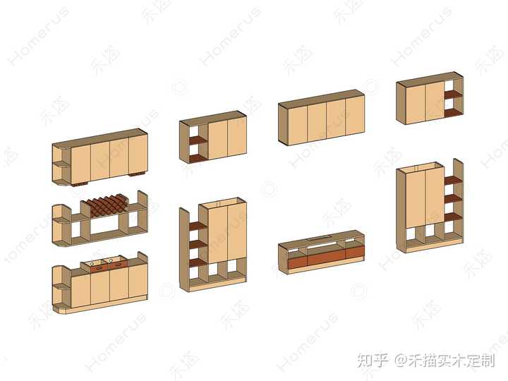 如果是超大件,则由尽量完整的小整装件再组合而成,与板式家具完全拆解