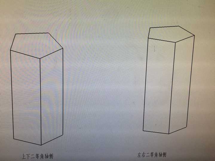 五棱柱的正等轴测图?