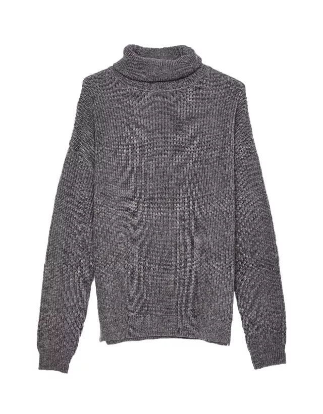 品牌:zara 价格:399rmb #灰色高领毛衣