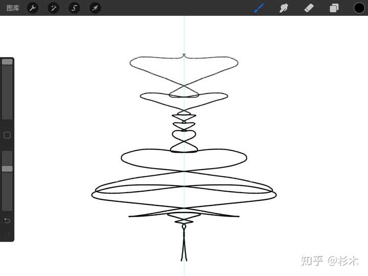 怎么用procreate画对称的图形?