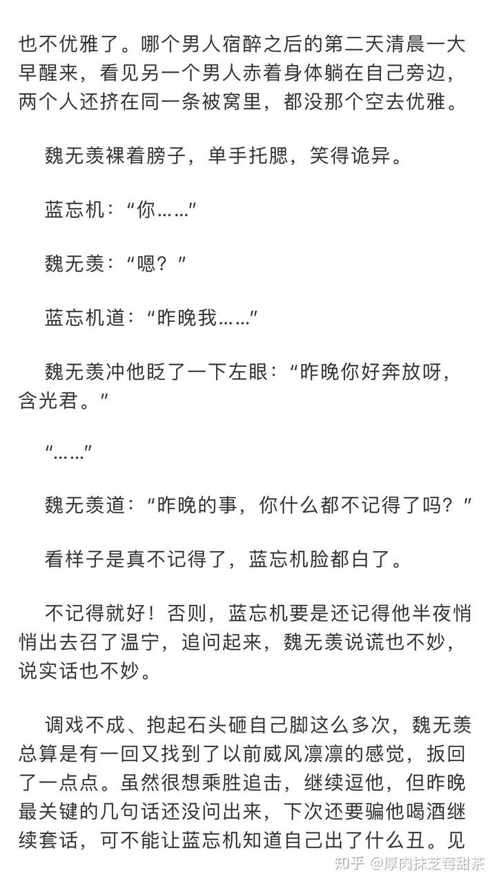 墨香铜臭魔道祖师中蓝忘机有多爱魏无羡具体说说